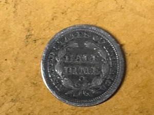 lot 155 image: 1856 Seated Liberty Half Dime