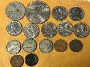 lot 162 image: Lot of 16 Coins