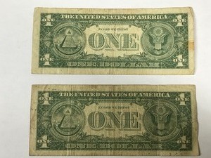 lot 167 image: 2 - 1957 B Series One Dollar Silver Certificates
