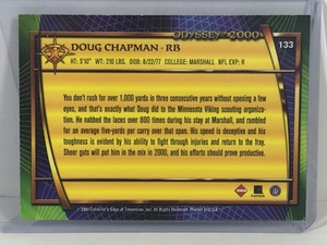 lot 372 image: 2000 Collectors Edge Odyssey Doug Chapman Rookie Football Card #133