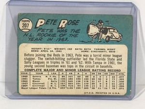 lot 399 image: 1965 Topps Baseball Card Pete Rose #207