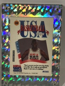 lot 410 image: 1992 Skybox Barcelona 92 Michael Jordan Basketball Card #534