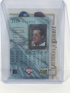lot 434 image: 1996 Collectors Edge Football Card Jeff George Presidents Reserve #10