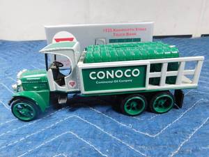 lot 301 image: 1993 Ertl bank limited edition replica of 1925 Kenworth Stake Truck for Conoco Oil Co.