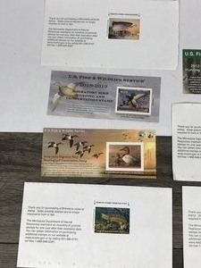 lot 456 image: 7 - Minnesota Un-Signed Duck & Trout Stamps