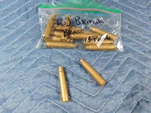 lot 500 image: 303 british brass shell casings