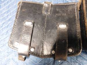 lot 508 image: 3 Vintage Berlin policemilitary ammo belt leather pouches