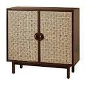 lot 10 image: Opalhouse With Jungalow Palermo Cabinet With Daisy Webbing in Brown