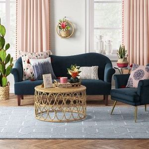 lot 18 image: 7x10 Geometric Tufted Viscose Area Rug Gray- Opalhouse