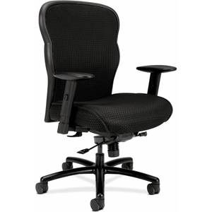 lot 34 image: HON VL705 Big and Tall Mesh Chair - Black - Fabric