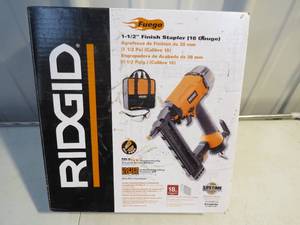 lot 10 image: New - Ridgid 1 12 Finish Stapler - Model - R150FSE