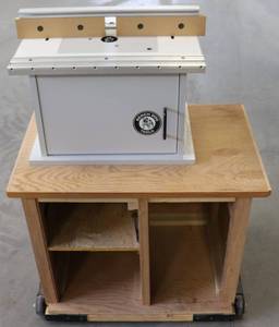 lot 1 image: Pro-Top Router Table, Porter Cable 6902 Router, Stand & Delta Mobile Base