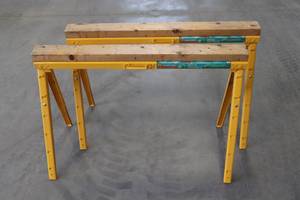 lot 8 image: (2) Crawford Pro Adjustable Sawhorses