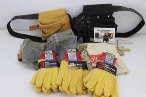 lot 83 image: Tool Pouches, Nail Pouches & Gloves
