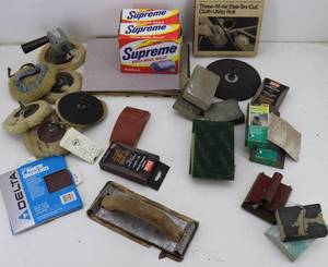 lot 94 image: Sand Paper & Polishers