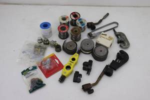 lot 112 image: Solder, Emery Cloth, Pipe Cutters, torch Heads & misc