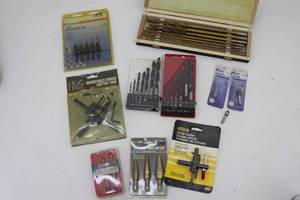 lot 123 image: Brad Point Drill Bits, Counter Sink Bits & misc