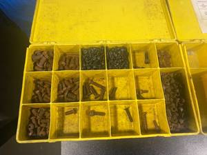 3 Nut and Bolt Storage Bins, contents included