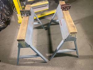 2 Sawhorses and 2 Vices