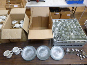 lot 35 image: Coffee Cups, Plates and Salt and Pepper Shakers