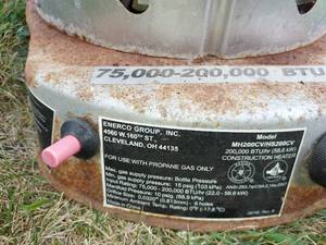 lot 108 image: Propane Construction Heater