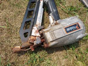 lot 81 image: Paslode Framing Nailer, Cement Trowel, Rebar Ties
