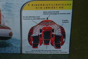 lot 2 image: Warrior 3 Towable Tube By Rave Sports