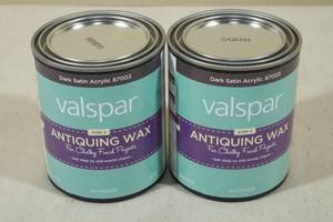 lot 43 image: 2 Pints Valspar Antiquing Wax Dark Satin Acrylic