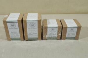 lot 82 image: Begonia and Bench Candles -Mint Twist,Fraser, Rejuv, Ginger Tea