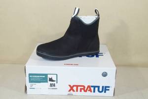 lot 140 image: Xtratuf Mens Waterproof Leather Ankle Deck Boot -Size 14, Black
