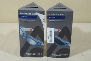 lot 143 image: 2 Aquasphere Kaiman Exo Adult Swim Goggles