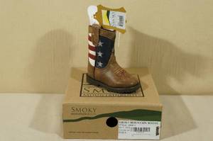 lot 195 image: Smoky Mountain Boots -Little Kids Size 4, FlagBrown