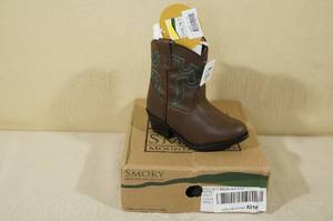 lot 196 image: Smoky Mountain Boots -Little Kids Size8, BrownTeal