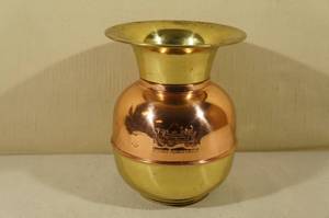 lot 237 image: Copper  Brass Union Pacific Railroad Spittoon