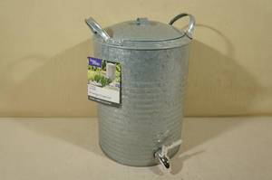 lot 239 image: Better Homes and Gardens 3 Gallon Galvanized Round Beverage Dispenser