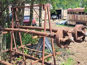 lot 1059 image: Lot of (2) Trailer Straight Axles with (4) Tires