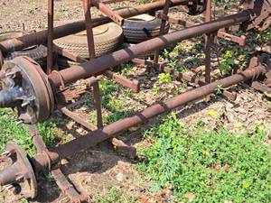 lot 1060 image: Lot of (2) Trailer Straight Axle, Leaf Springs with (2) Tires