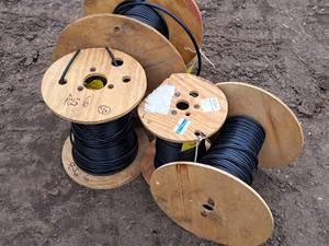 lot 1110 image: Lot of (4 Partial Spools) Coaxial Communication Cable