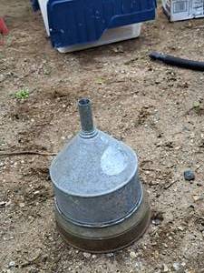 lot 1121 image: Lot of (2) Metal Funnels