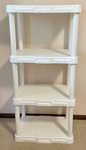 lot 57 image: White Plastic Shelf