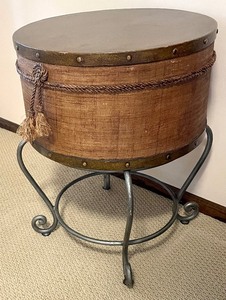 lot 31 image: Decorative Drum Table