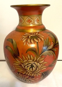 lot 59 image: Two Vases and Metal Planter