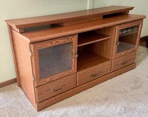 lot 53 image: Wooden Media Cabinet