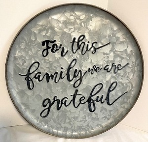 lot 117 image: Inspirational Tin Tray Sign, Vase and Lantern