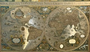 lot 132 image: Bleau Wall Map Metallic Print