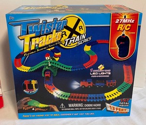 lot 136 image: New Hot Wheels City HW Mega Hauler, Twister Tracks and Kid Connection Road Racing Track Set