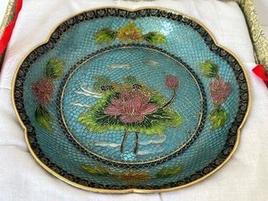 lot 64 image: Chinese Plique A Jour Plate
