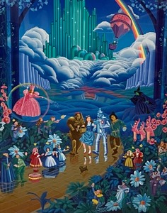 lot 6 image: Limited Edition Wizard of Oz Signed Framed Serigraph Print by Melanie Taylor Kent