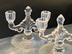 lot 31 image: Pair of Vintage Double Arm Candle Holders