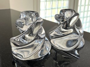 lot 28 image: Pair of Kristaluxus Crystal Candle Holders